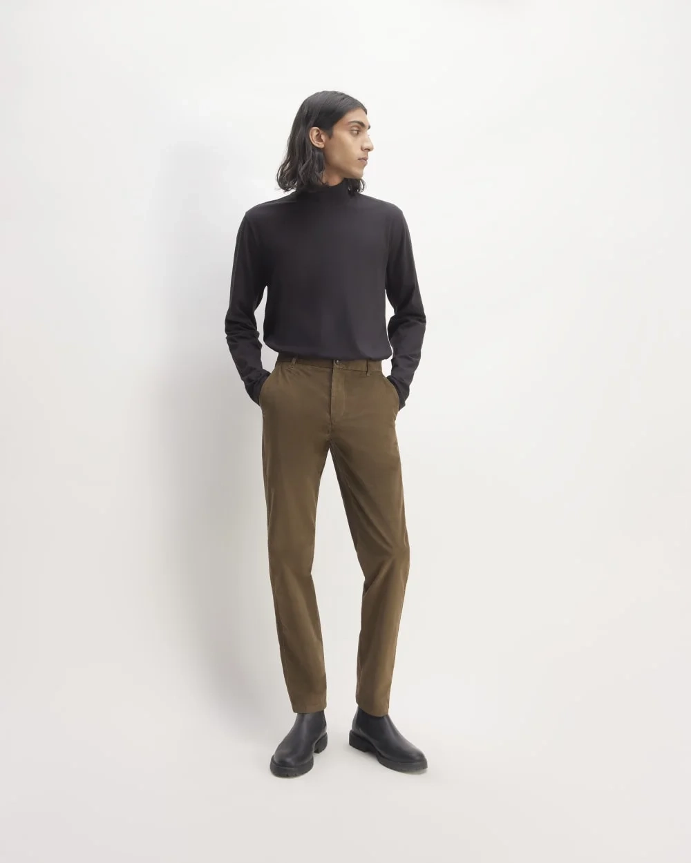 The Organic Cotton Long-Sleeve Turtleneck | Black (3)