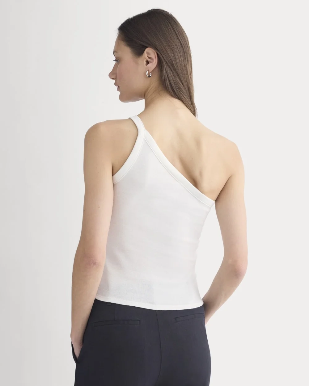 RetroSoft Cotton One-Shoulder Tank | Bone (5)