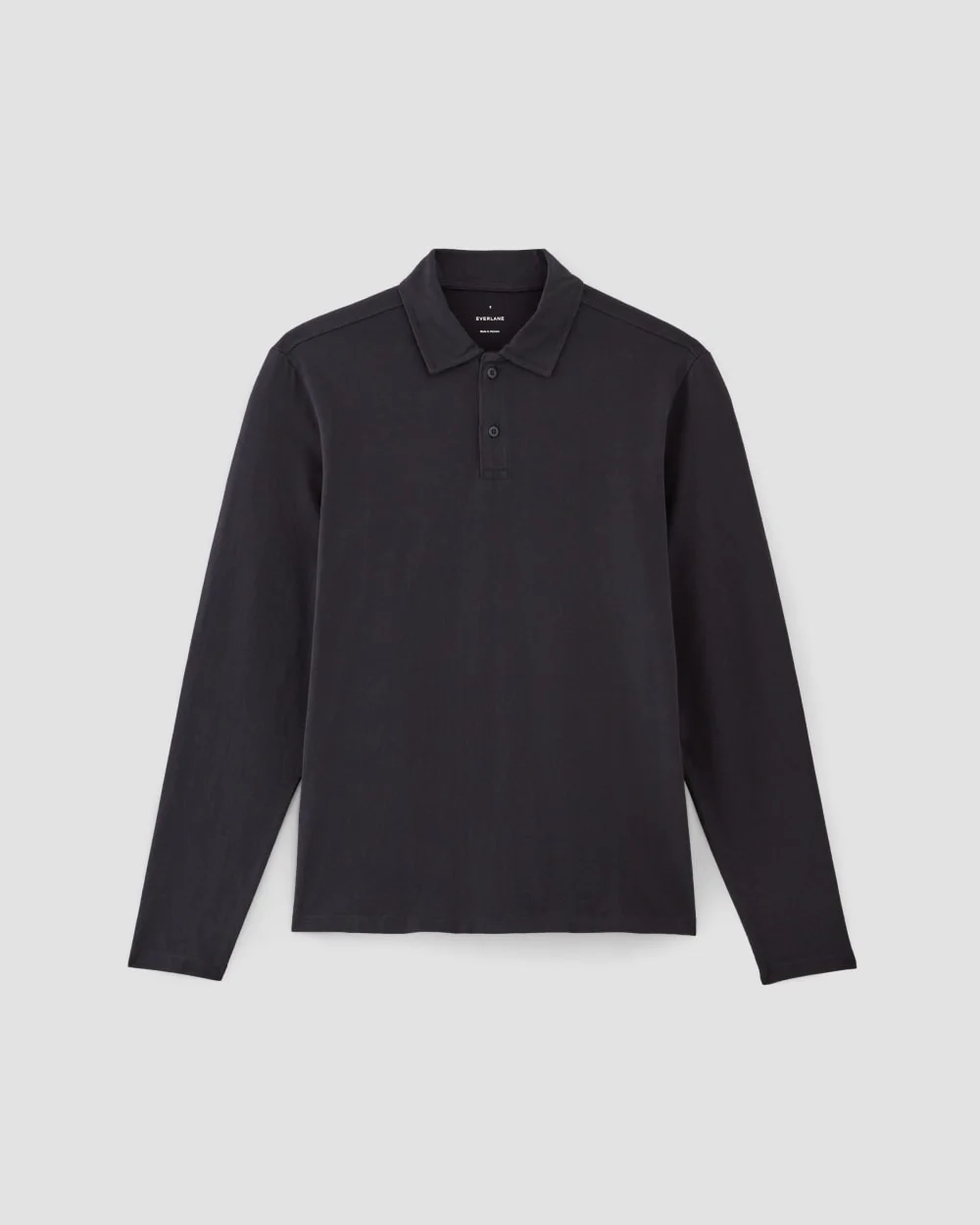 The Premium Weight Long-Sleeve Polo | Deep Navy (4)