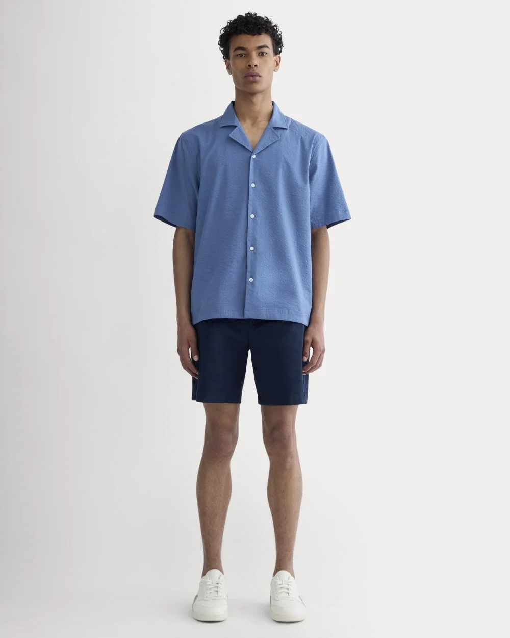 The Seersucker Resort Shirt | Soft Cobalt (5)