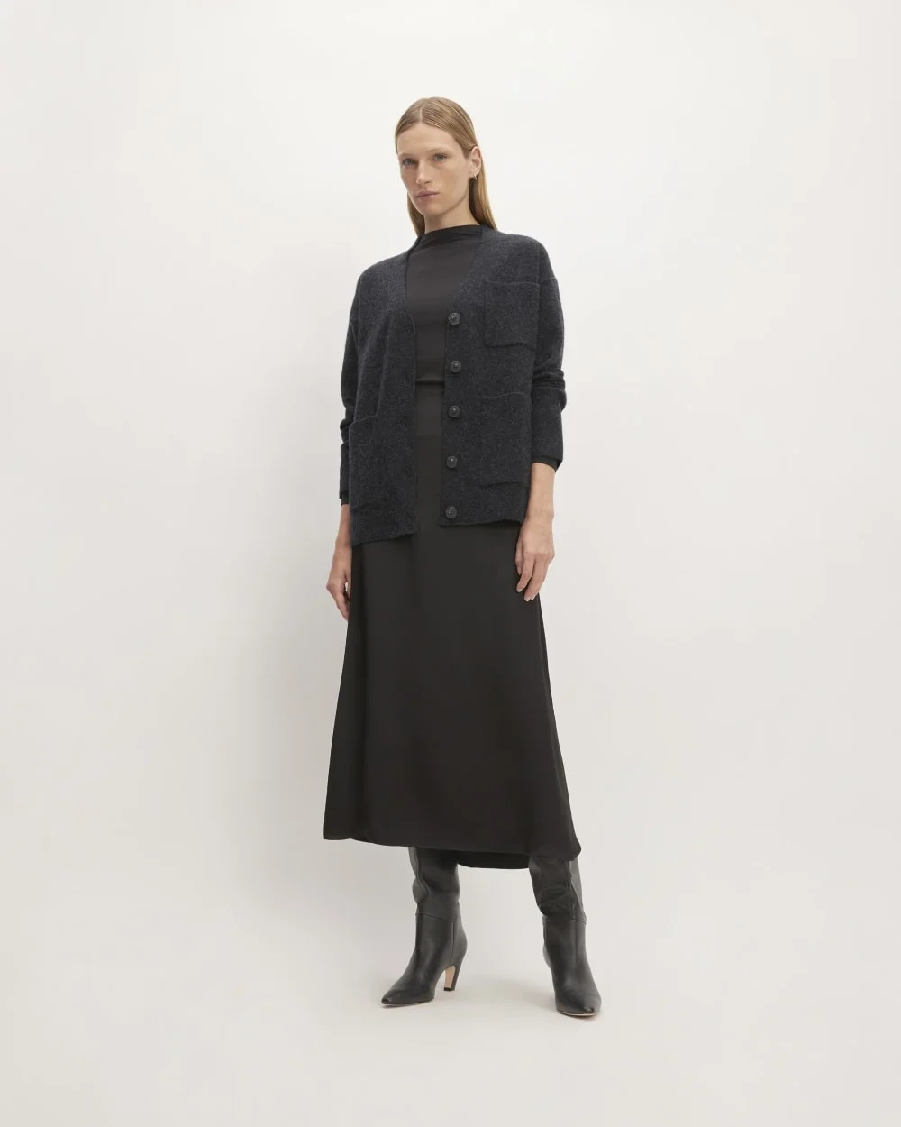 The Cozy-Stretch Relaxed Cardigan | Charcoal (5)
