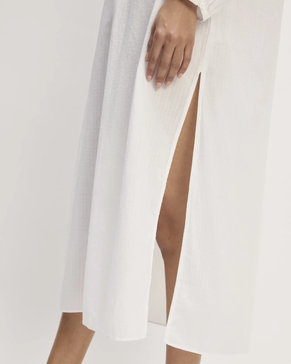 The Gauze Caftan Dress | White (3)