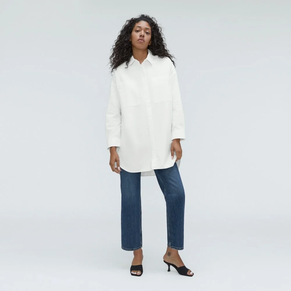 The Way Long Oxford Shirt | White (5)