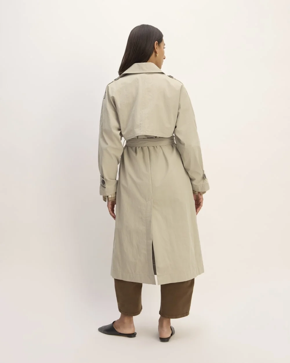 The ReNew Long Trench Coat | Trench Coat Khaki (5)