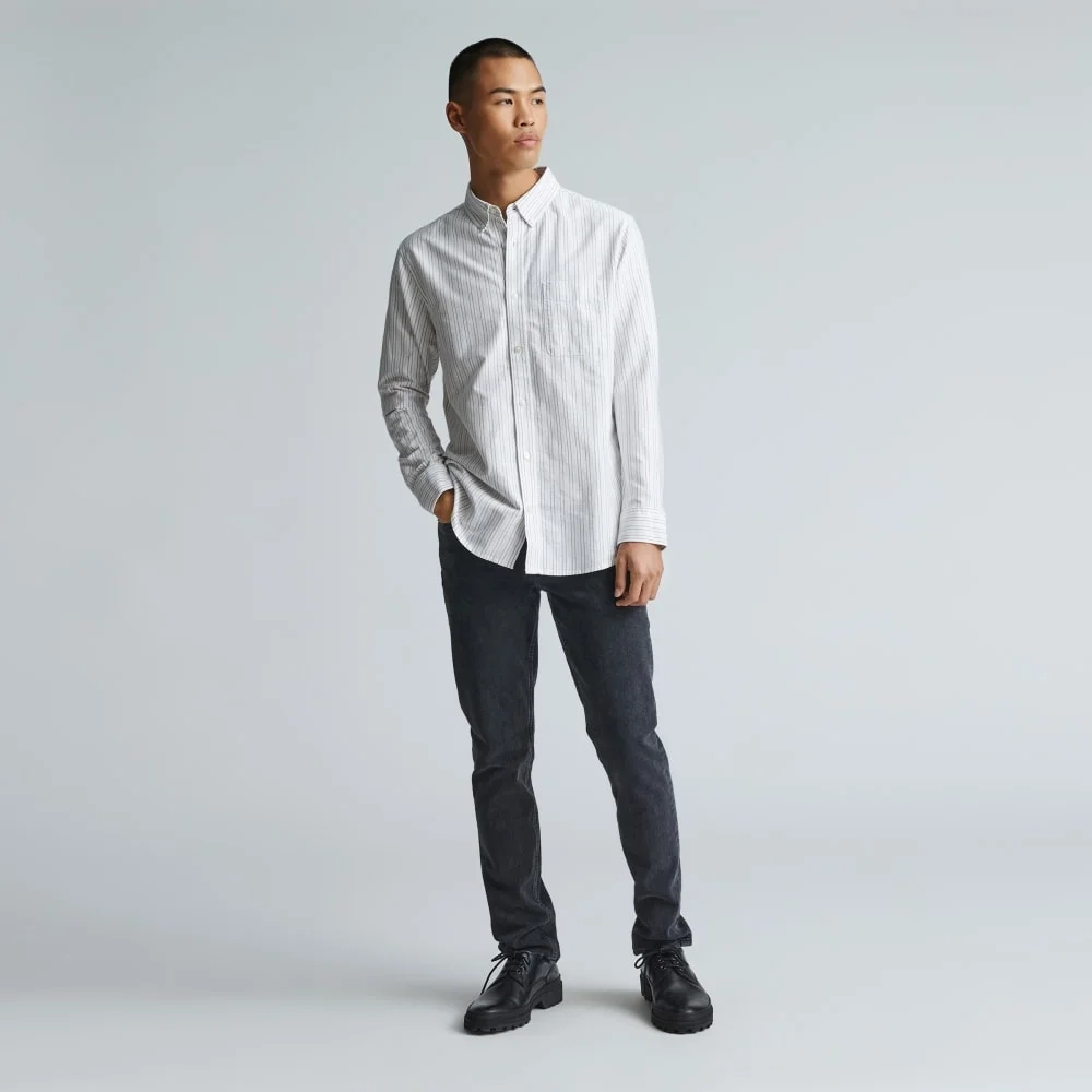 The Classic Oxford Shirt | Canvas / Mauve / Chocolate | Standard (3)