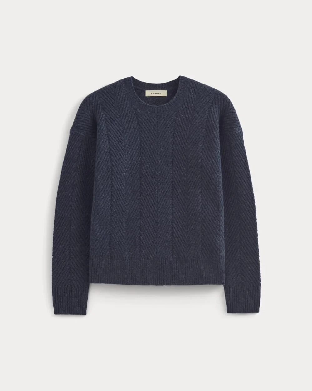 Cashmere Herringbone Sweater | Indigo (5)