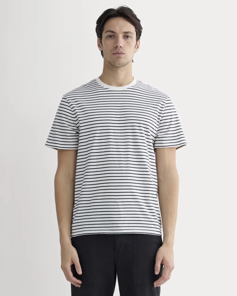 The Essential Organic Crew | Bone / Black