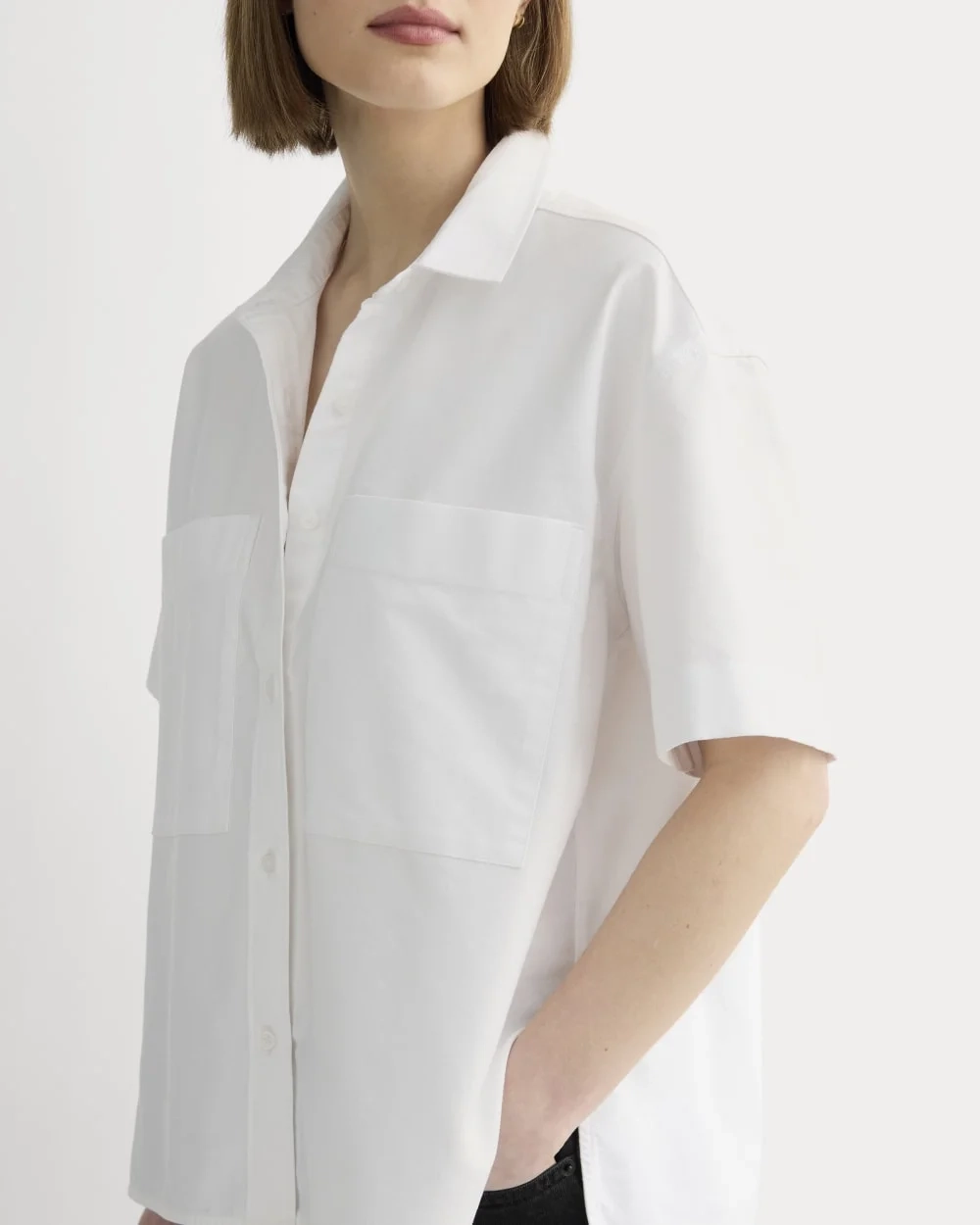 The Short-Sleeve Boxy Oxford | White (4)