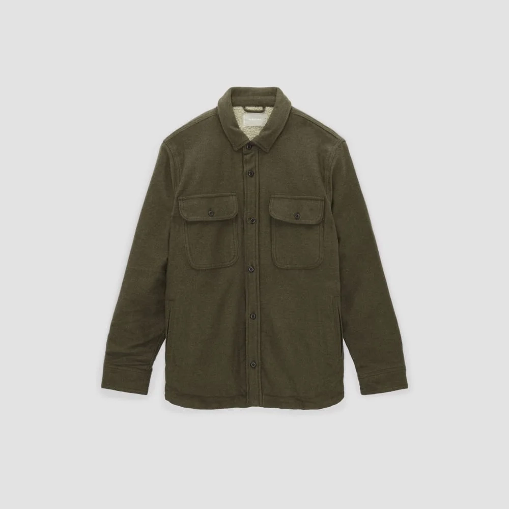 The ReNew Fleece-Lined Heavyweight Overshirt | Heathered Green (4)