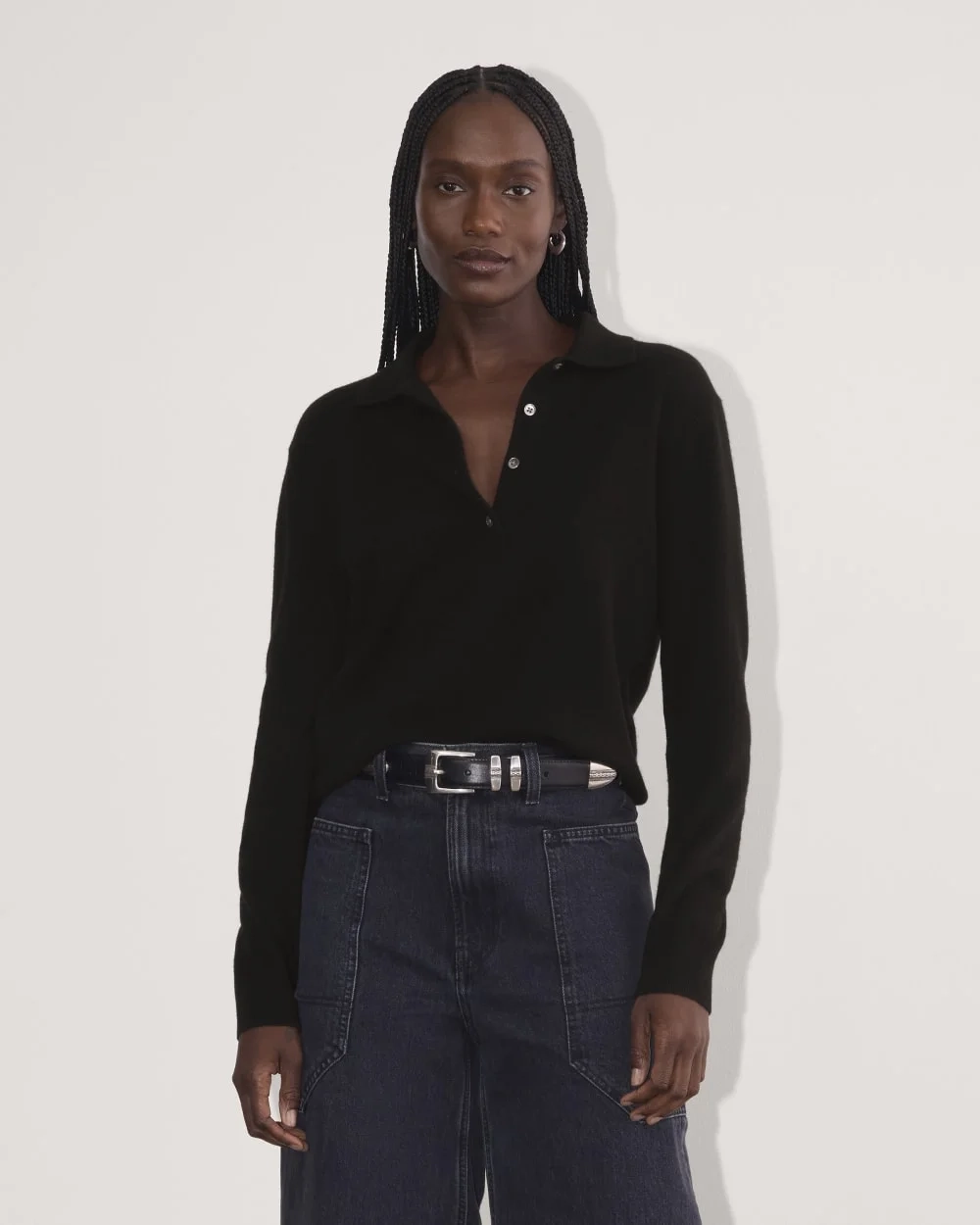 The Classic Polo in Cashmere | Black