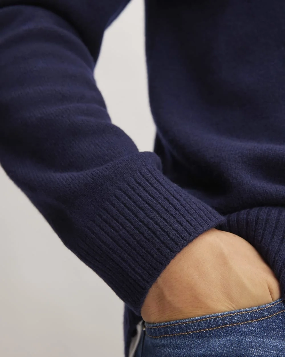 The Premium Merino Crew Neck Sweater | Deep Navy (4)