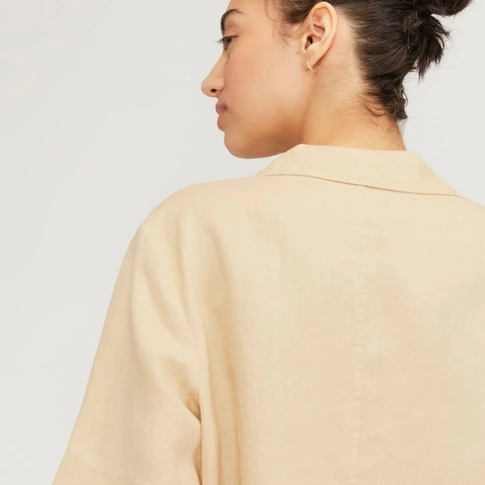 The Linen Workwear Shirt | Warm Khaki (2)