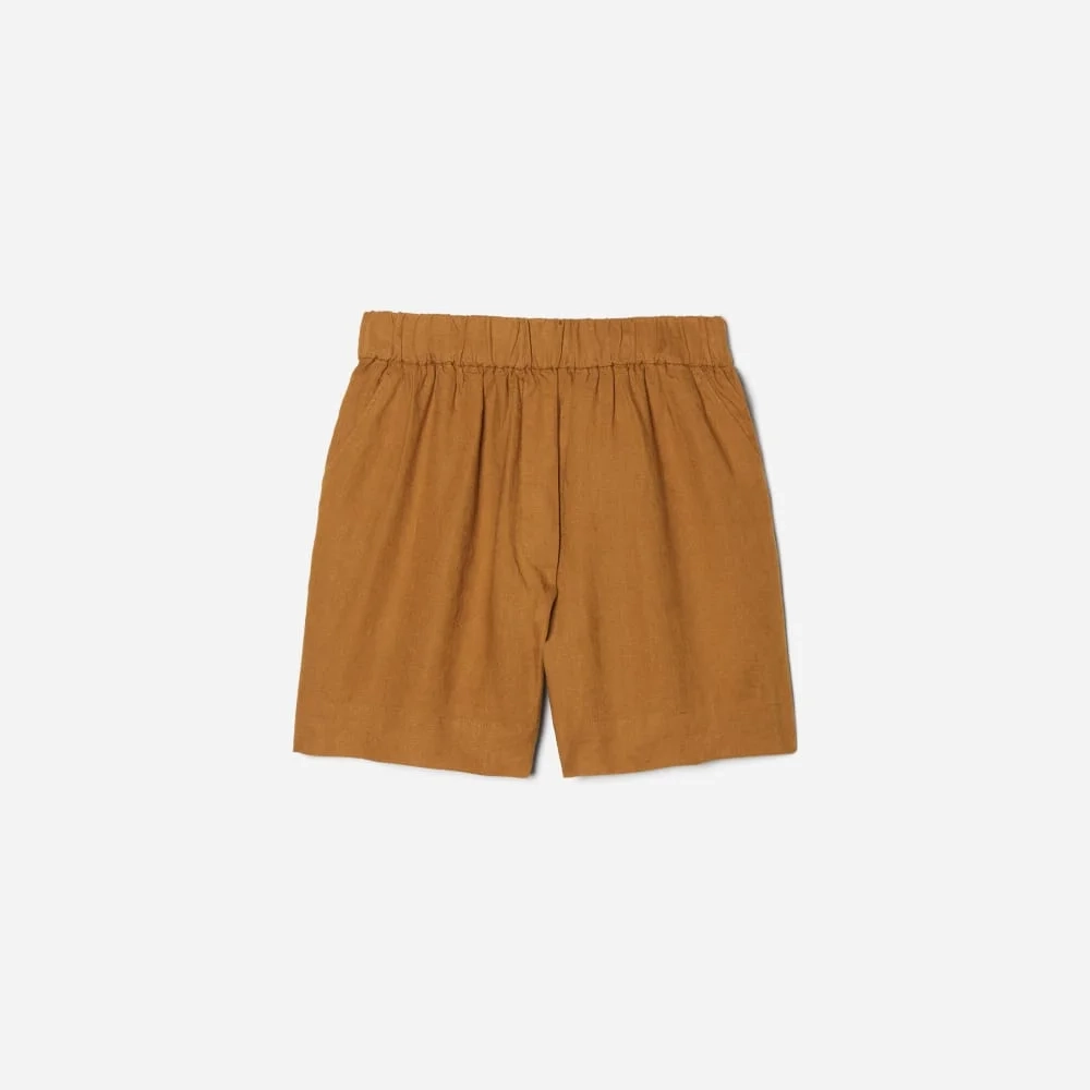 The Linen Boxer Short | Tawny Brown