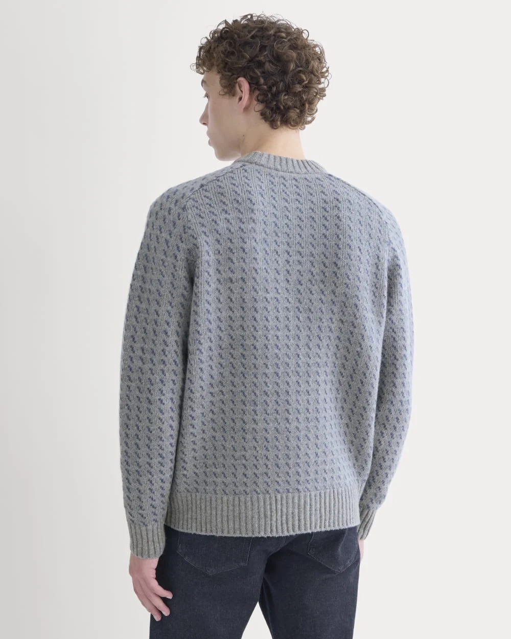 Wool Cashmere Nordic Crew | Vintage Heather Grey (4)