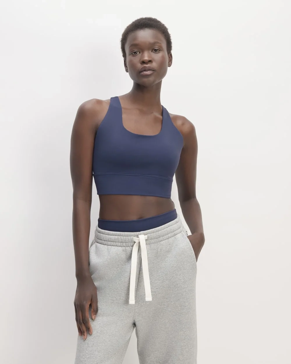 The Perform Longline Bra | Ocean Blue