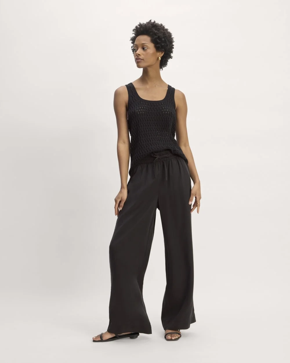 The Crochet Knit Tank | Black (4)