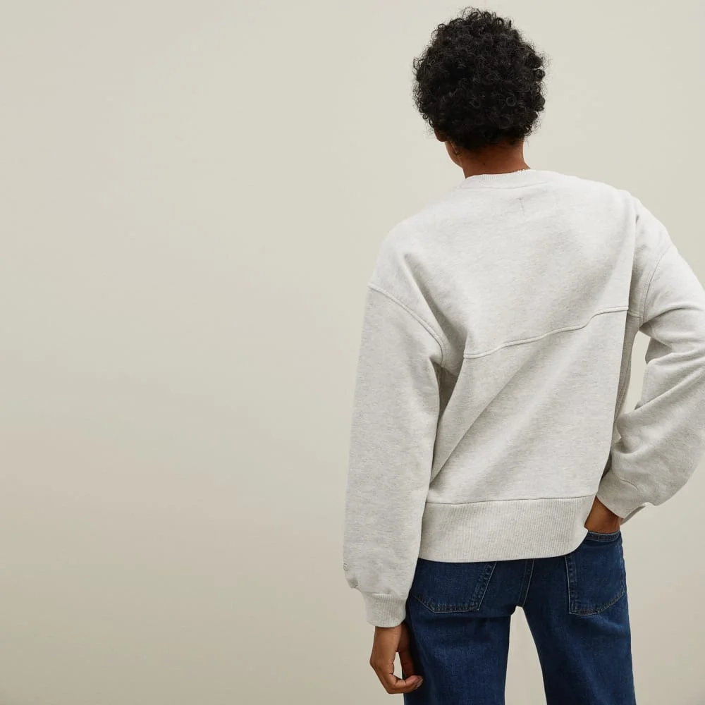 The Track Oversized Crew | Light Heather Grey (4)