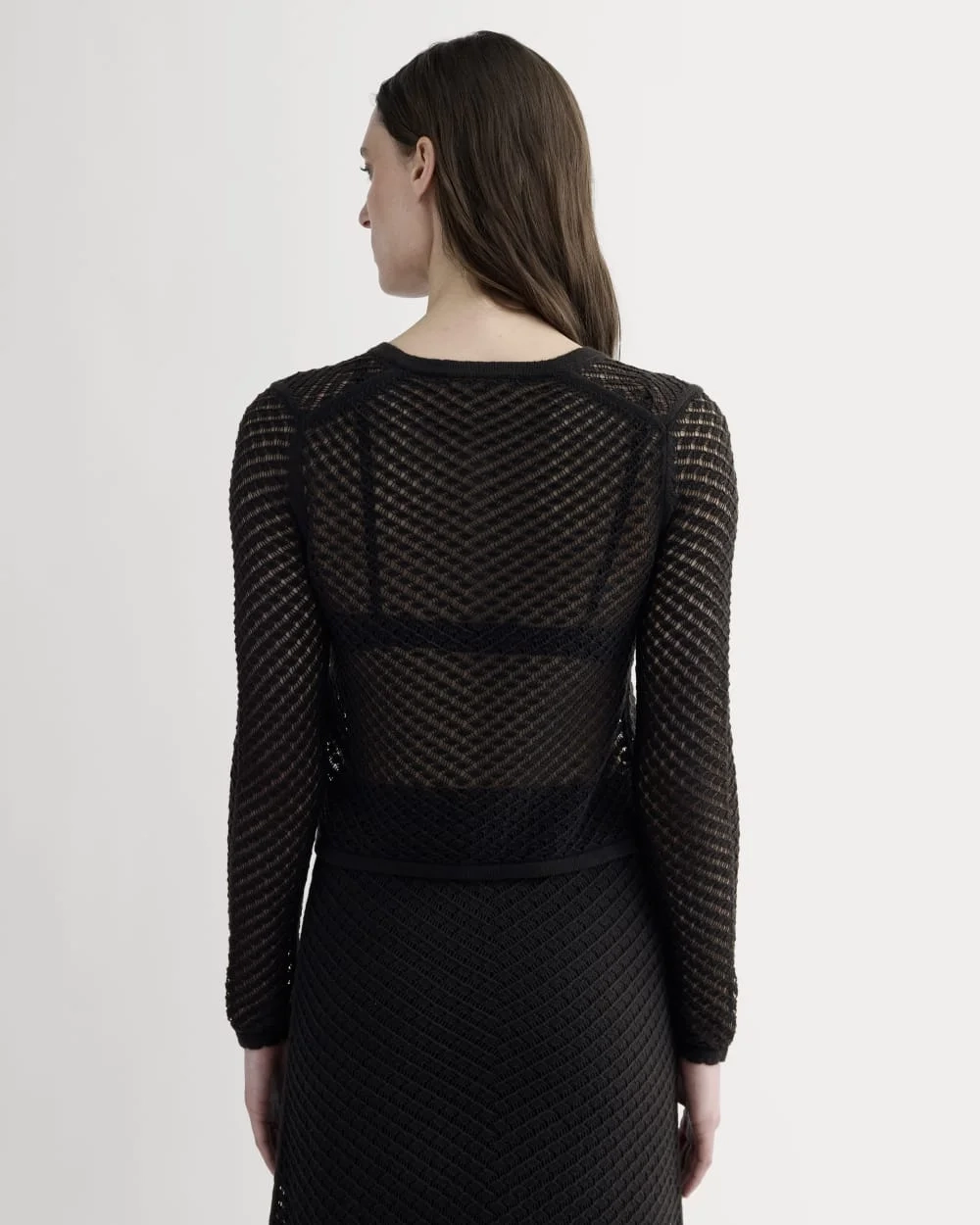 The Lace Knit Cardigan | Black (2)