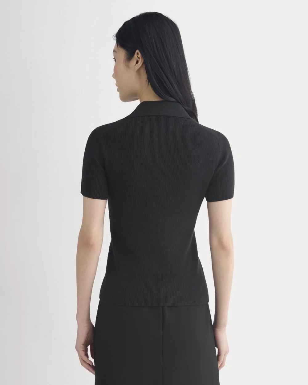 Knit Quarter-Zip Polo | Black (4)