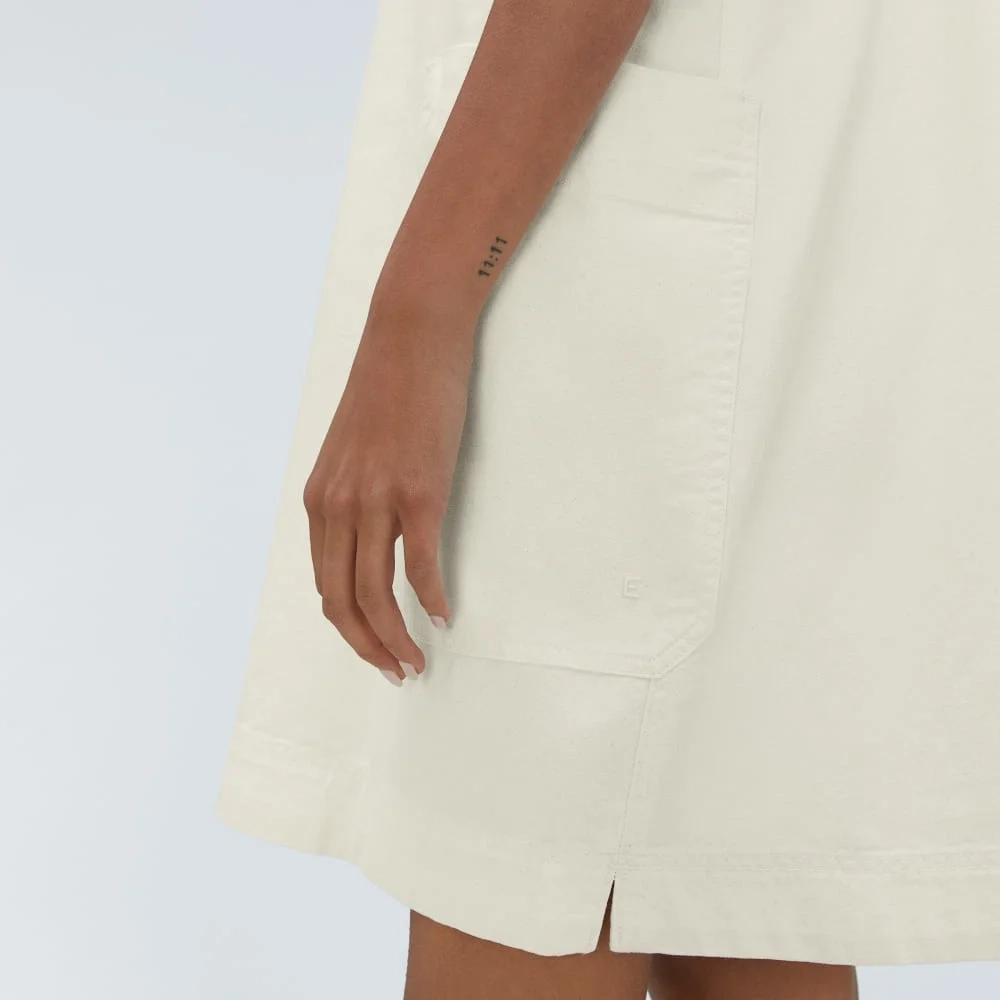 The Cross-Back Apron Mini Dress | Canvas (4)