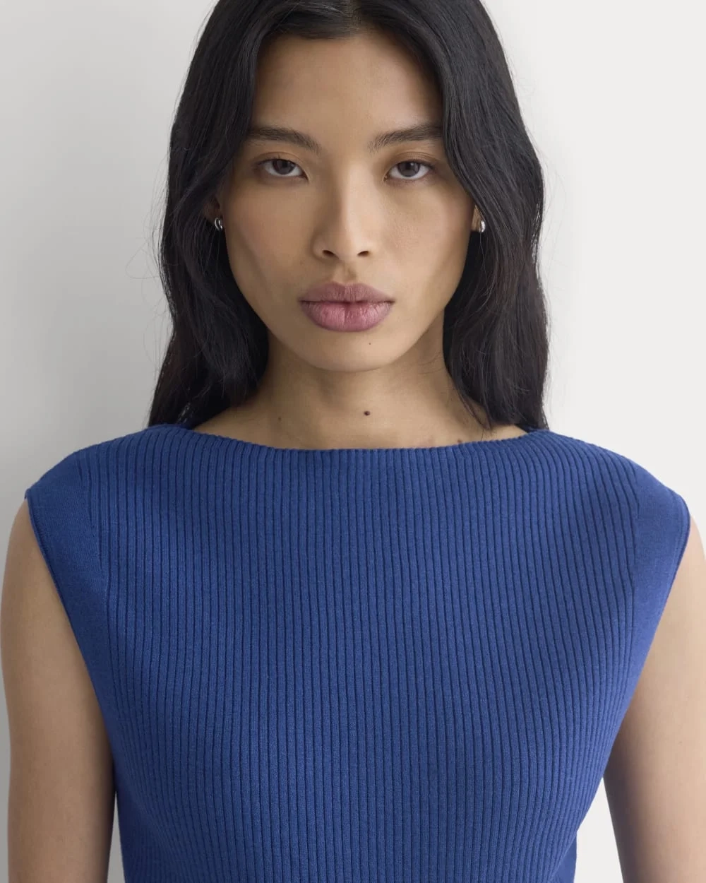 Boat-Neck Ribbed Knit | Estate Blue (6)