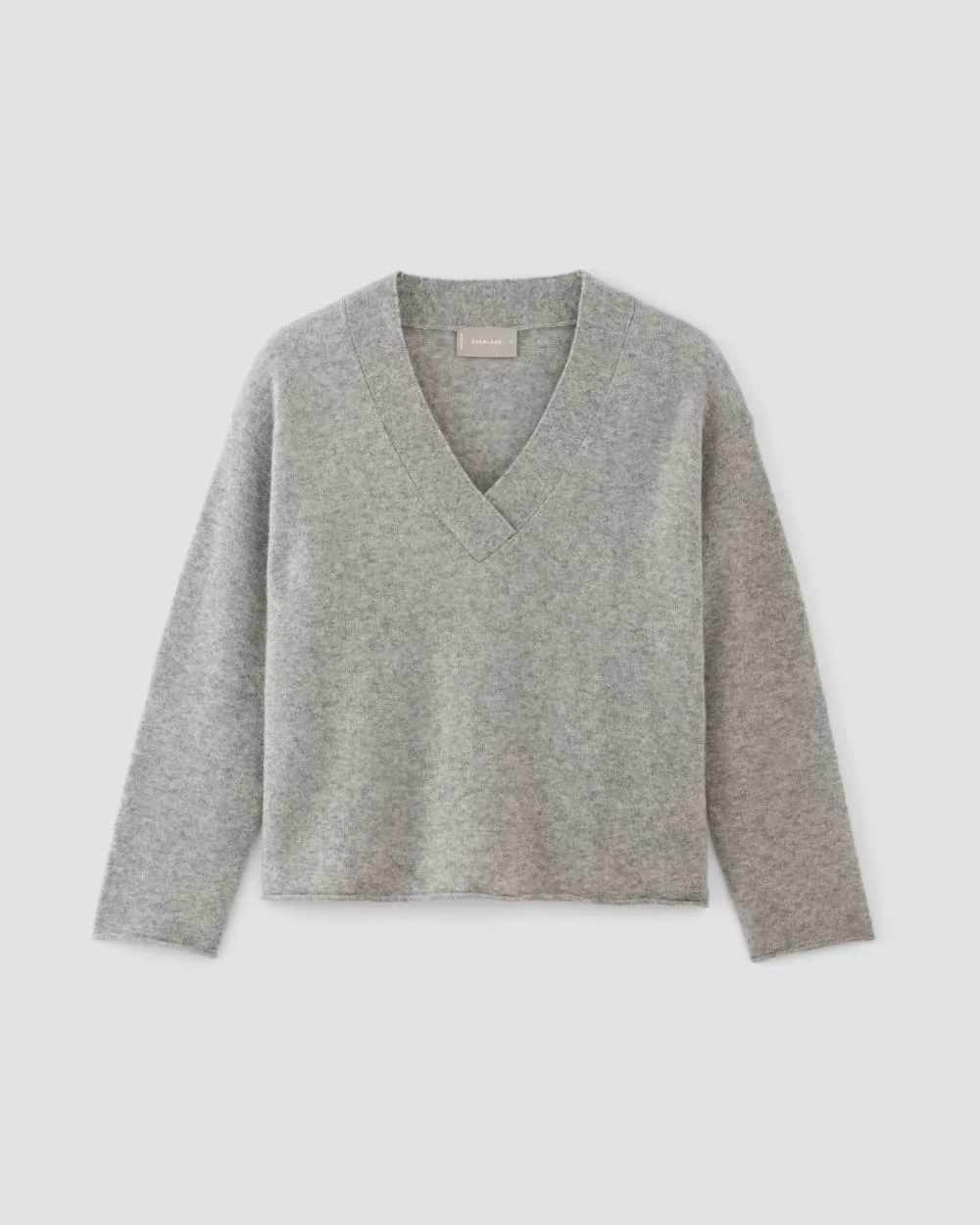 The Cozy-Stretch V-Neck Sweater | Heathered Grey (4)