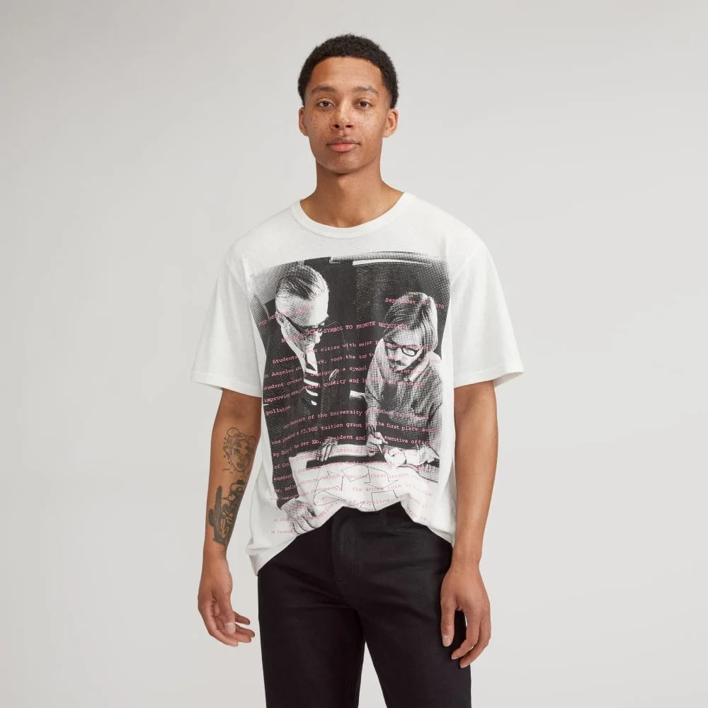 The Everyone Recycled Graphic Tee | White / Carnation Pink Multi (4)