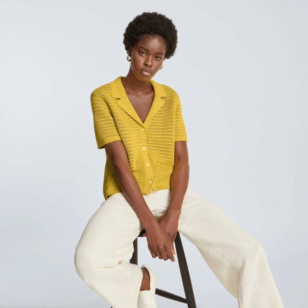 The Crochet Knit Polo | Super Lemon (3)