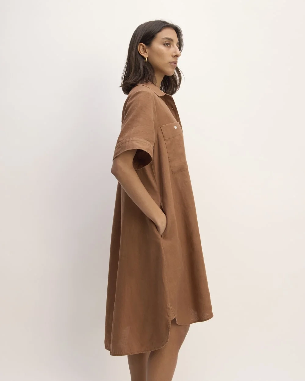 The Daytripper Dress in Linen | Carob Brown (2)