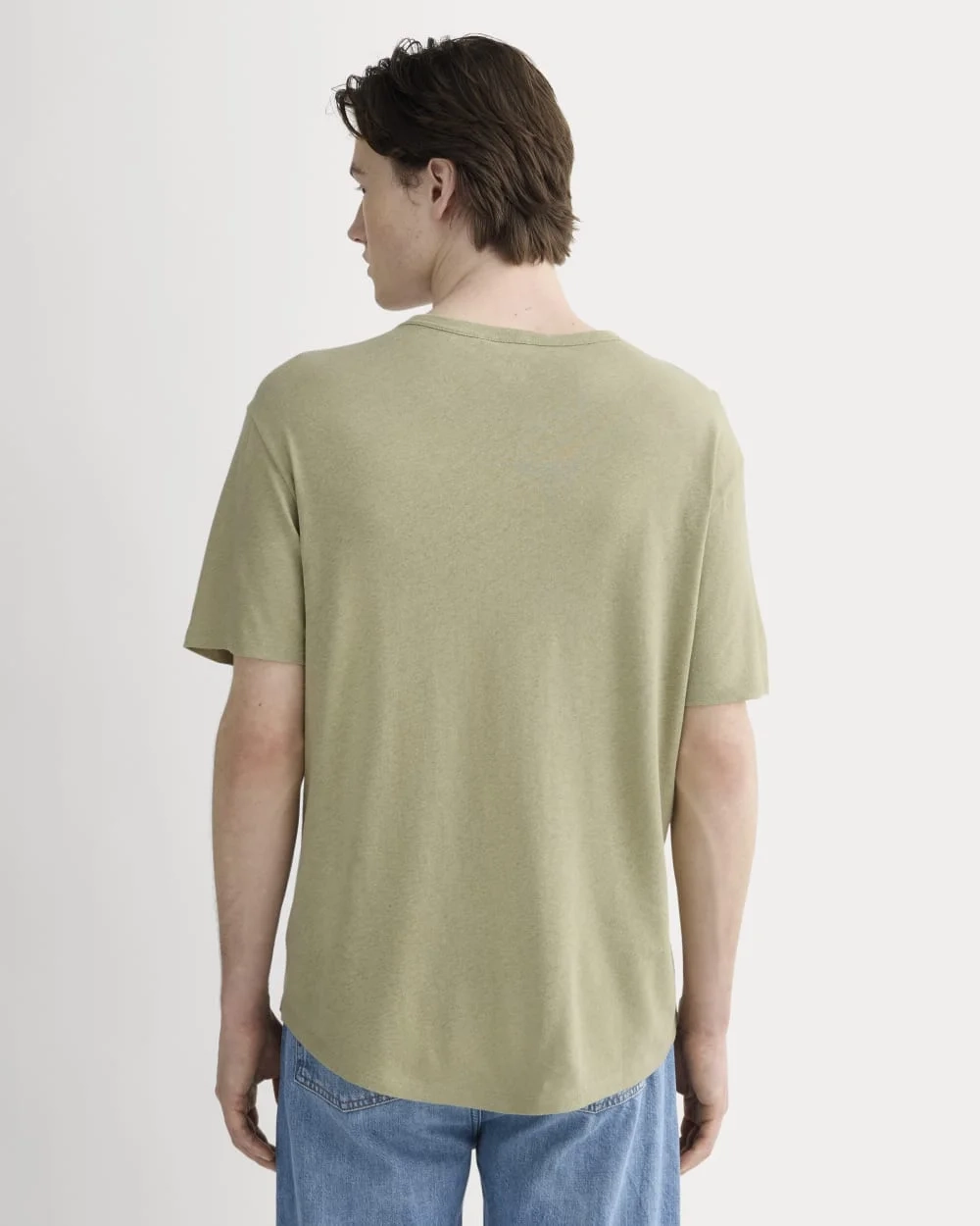 The Cotton Linen Tee | Eucalyptus (3)