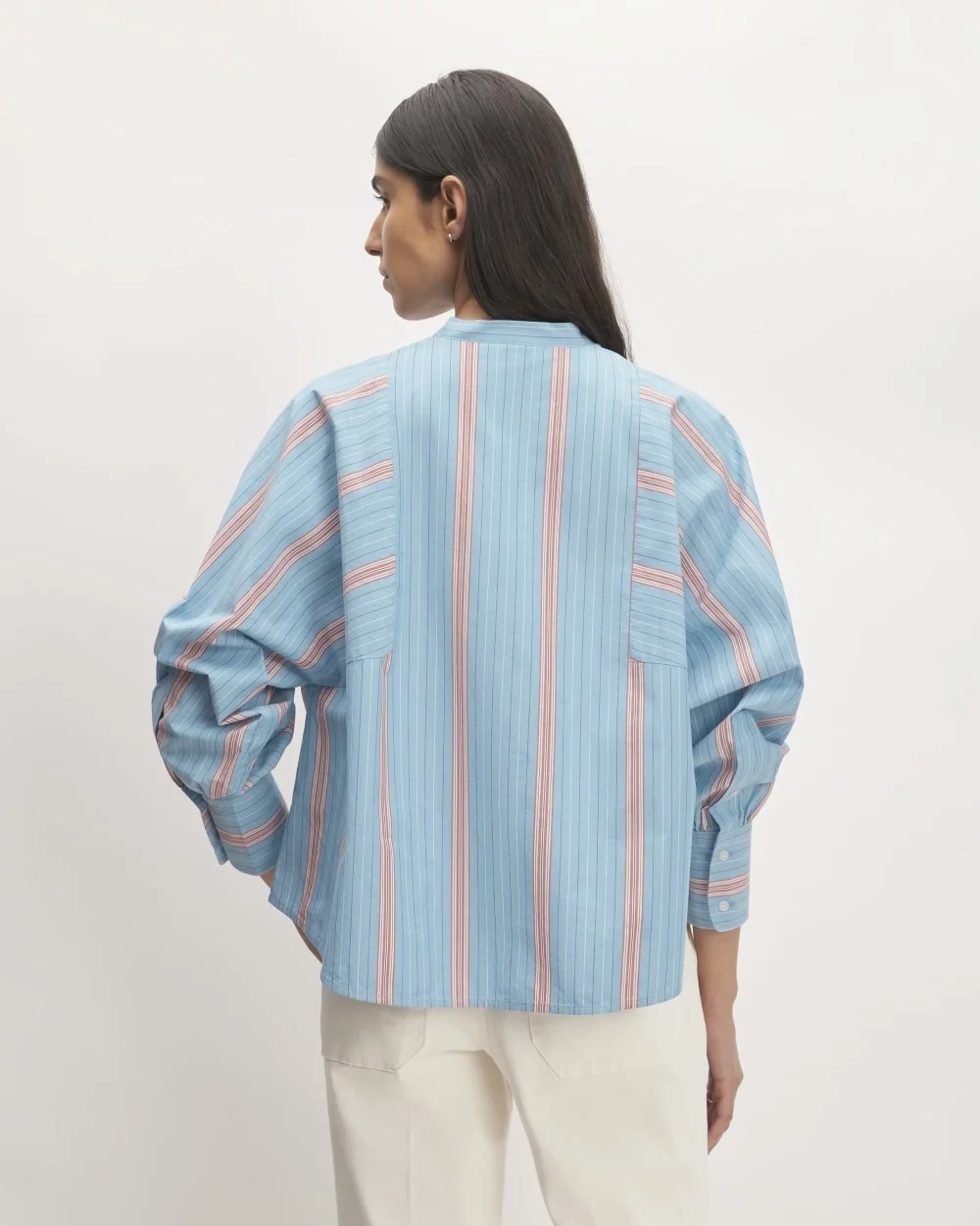 The Oversized Raglan Shirt | Parisian Blue / Black / Rusted Red / Bone (3)