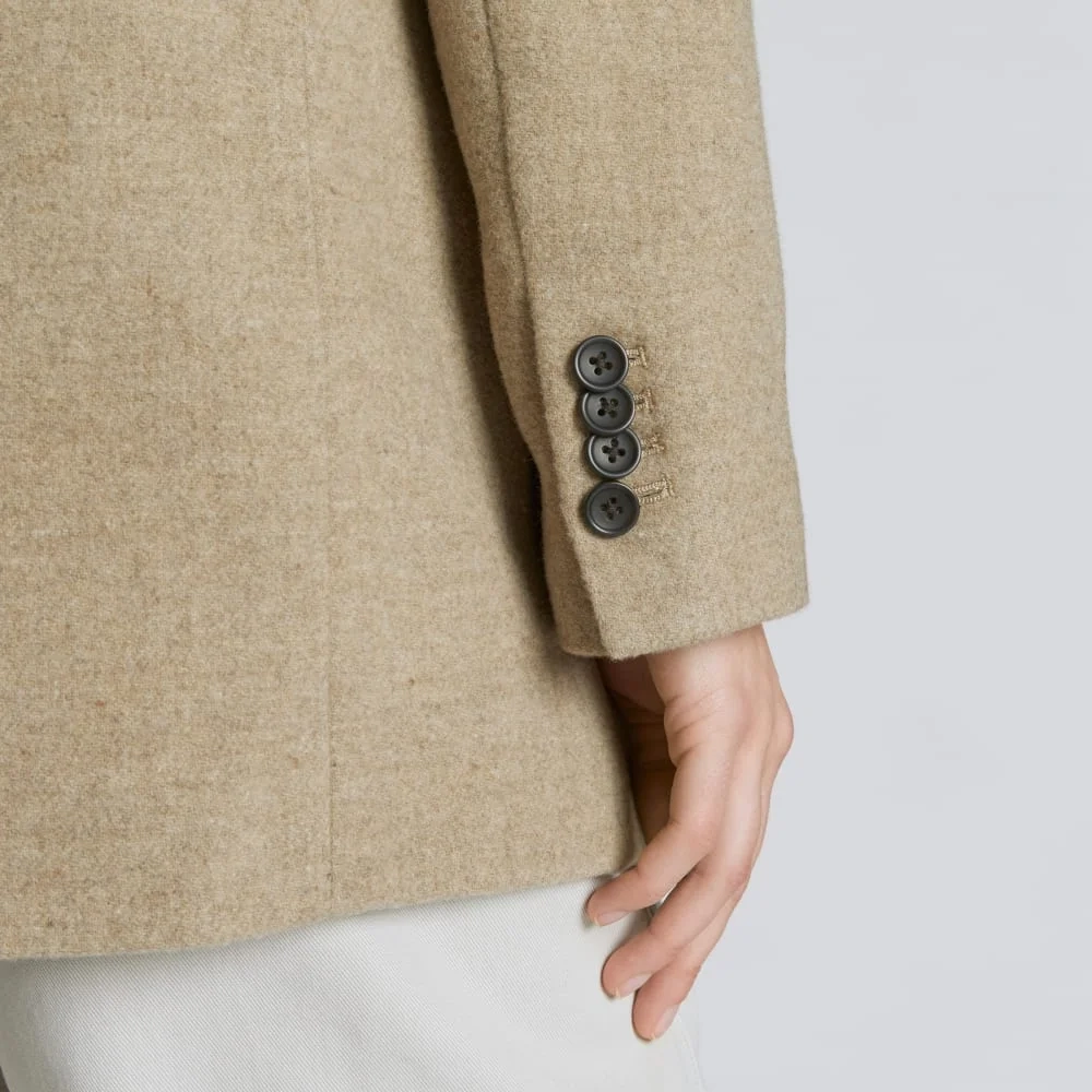 The Oversized Blazer in Wool | Toasted Tan (5)
