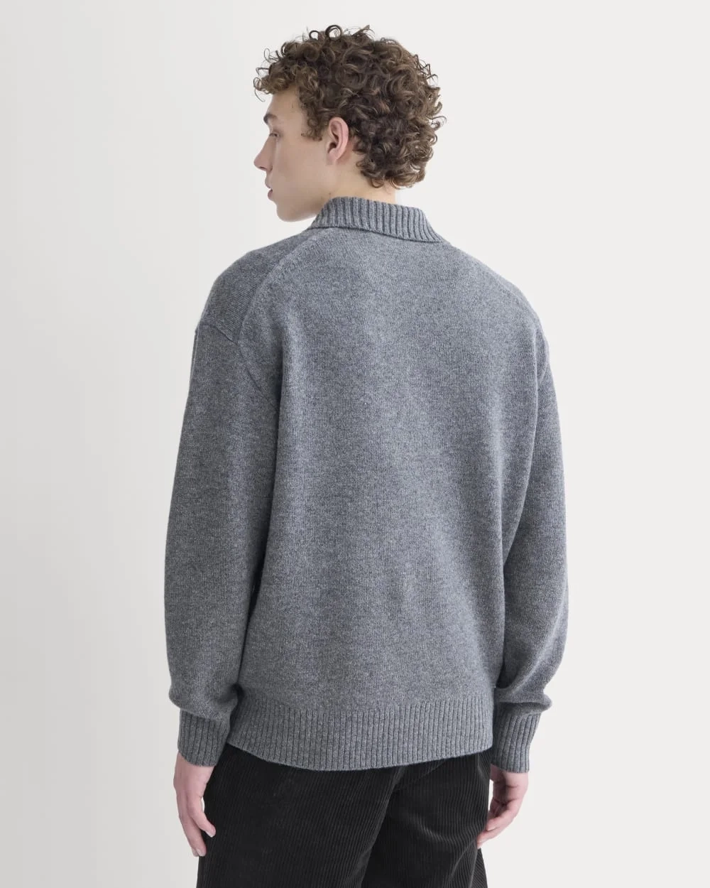 Luxe Merino Quarter-Zip Pullover | Heathered Charcoal (5)
