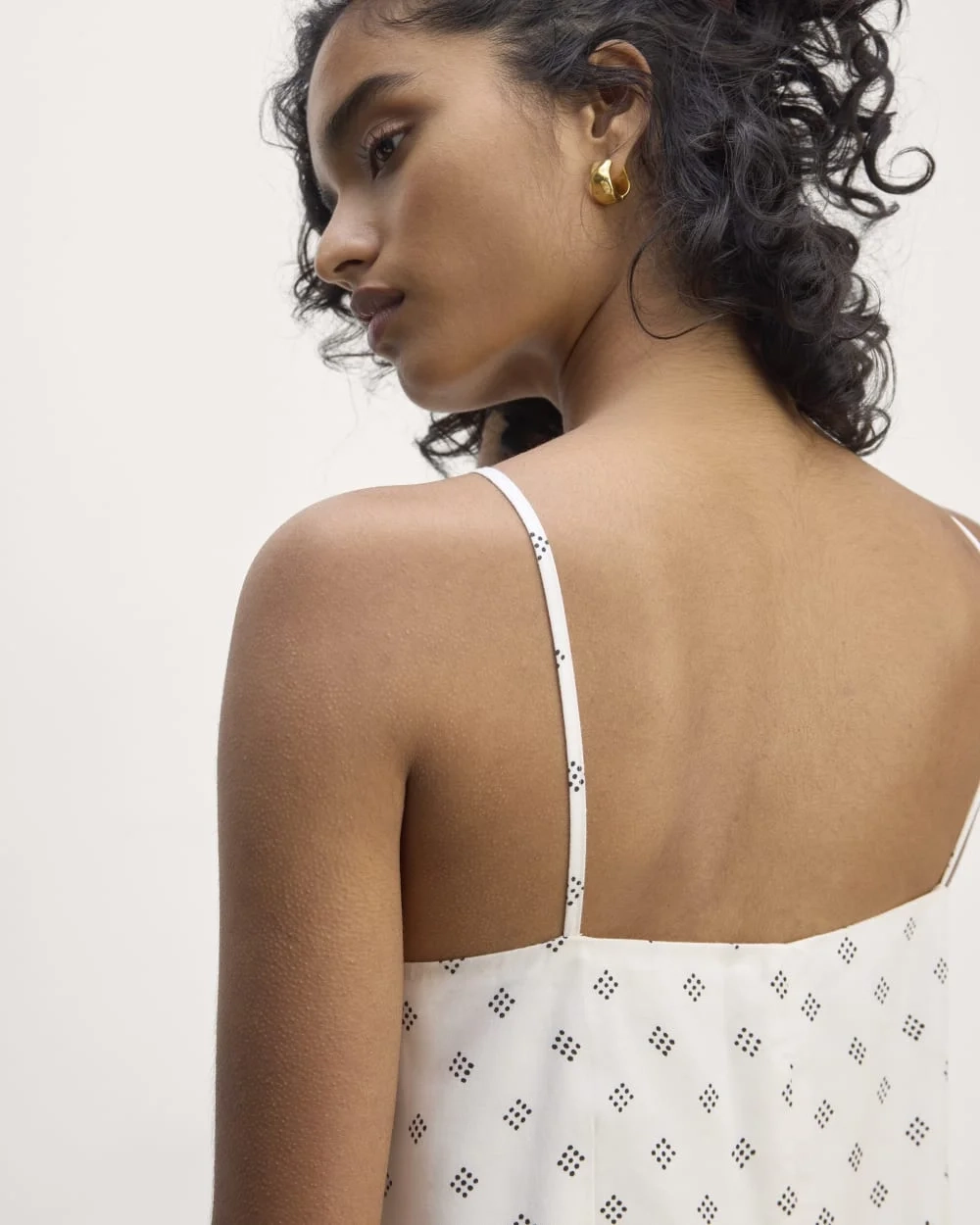 The Long Weekend Dress in Butterlite | Bone / Black Square Dot (5)
