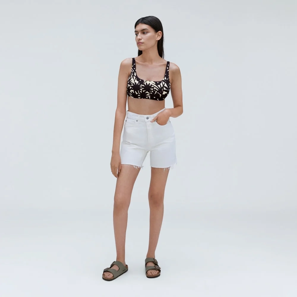The Square-Neck Bikini Top | Black / Canvas Floral (3)