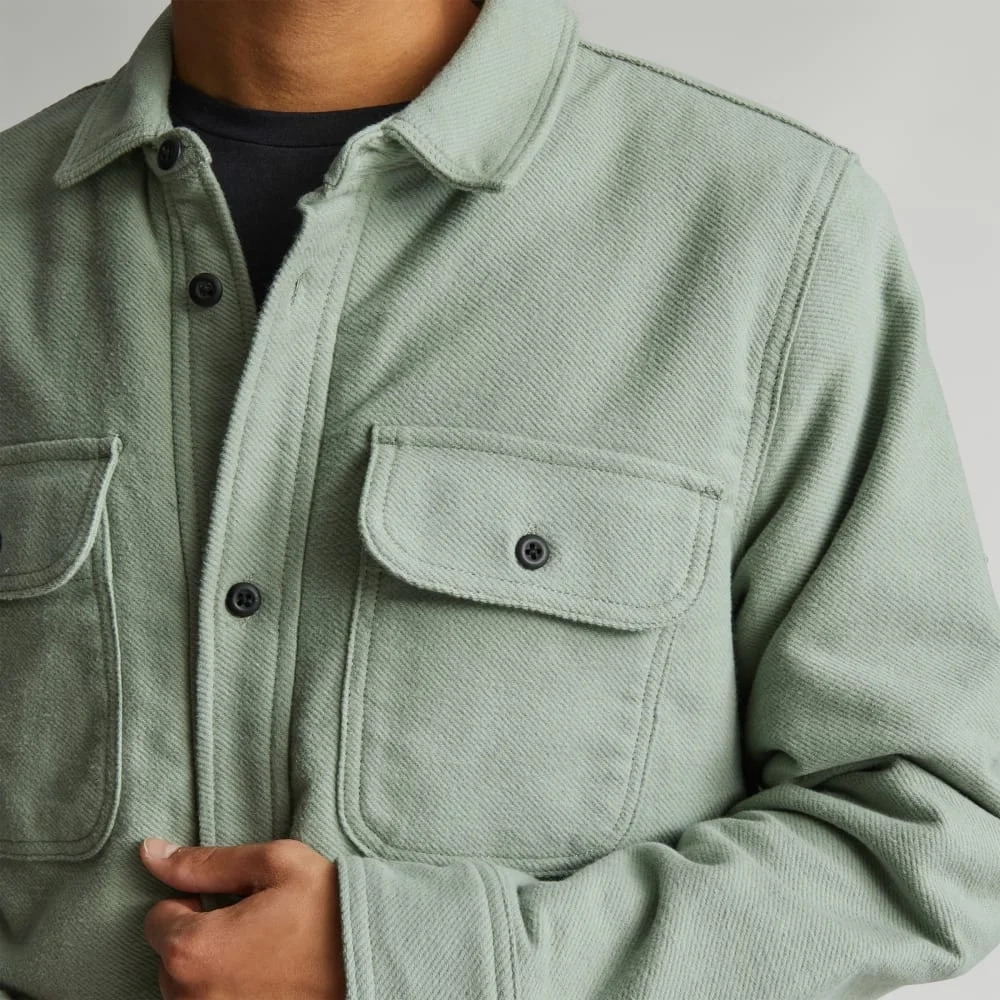 The ReNew Fleece-Lined Heavyweight Overshirt | Lily Pad (4)