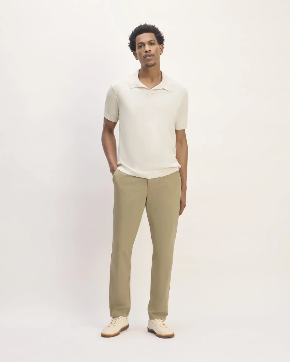The No-Sweat Polo | Heathered Canvas (4)