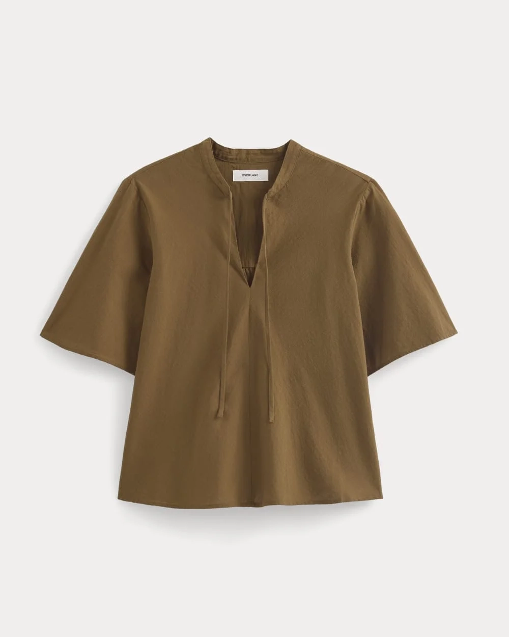 The Gauze Tie-Front Shirt | Toffee (4)