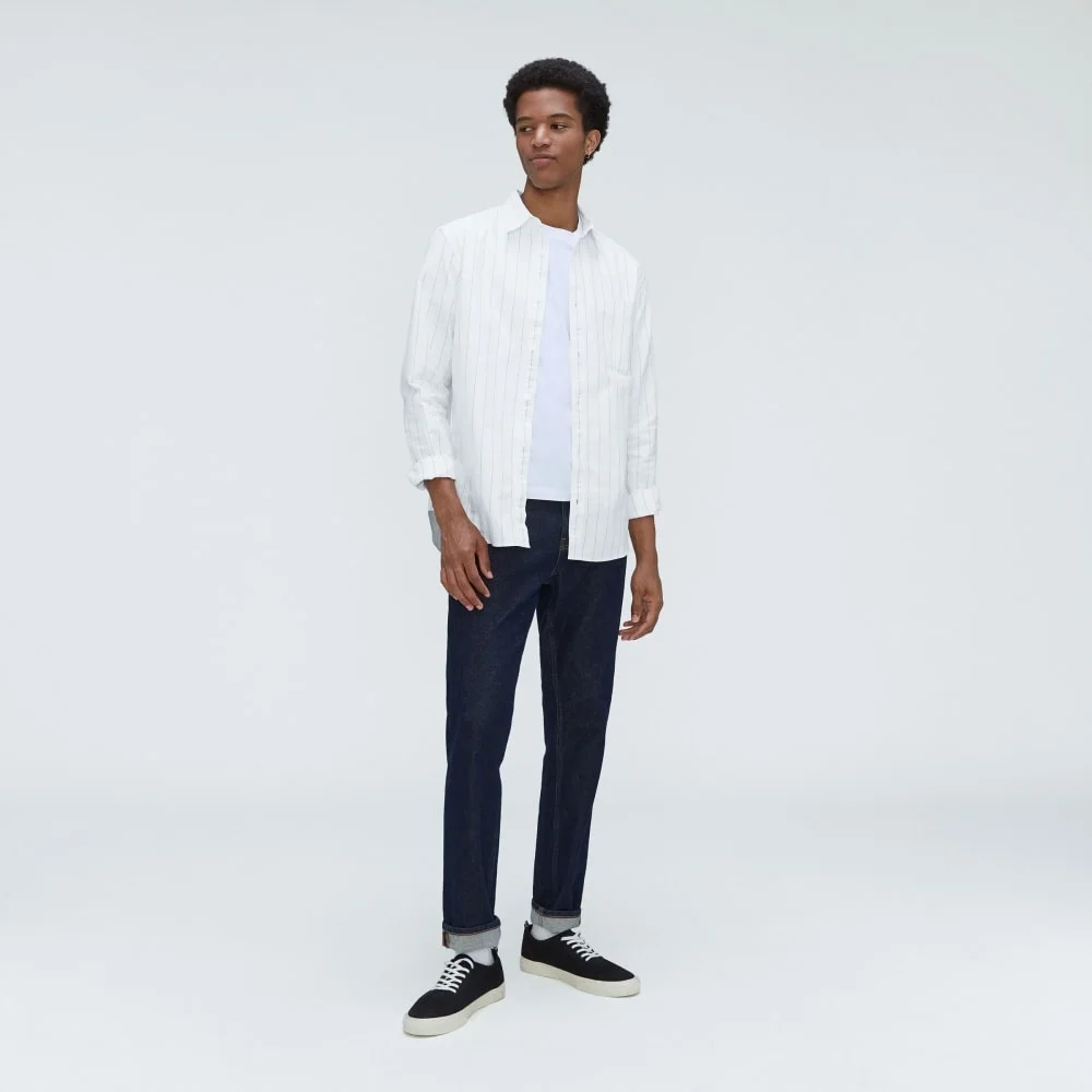 The Standard Fit Japanese Oxford Shirt | Uniform | Optic White / Black | Standar (4)
