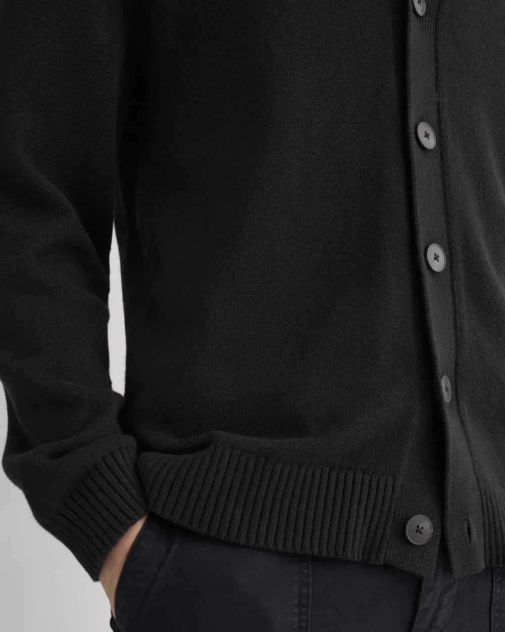 The Classic Cardigan in Everyday Cotton | Black (4)
