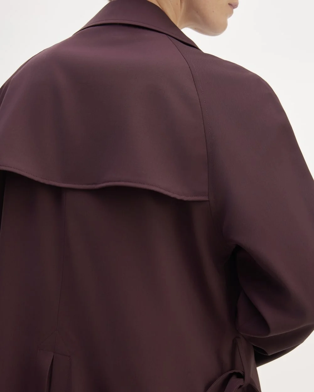 The Italian Wool Modern Trench | Burgundy (3)