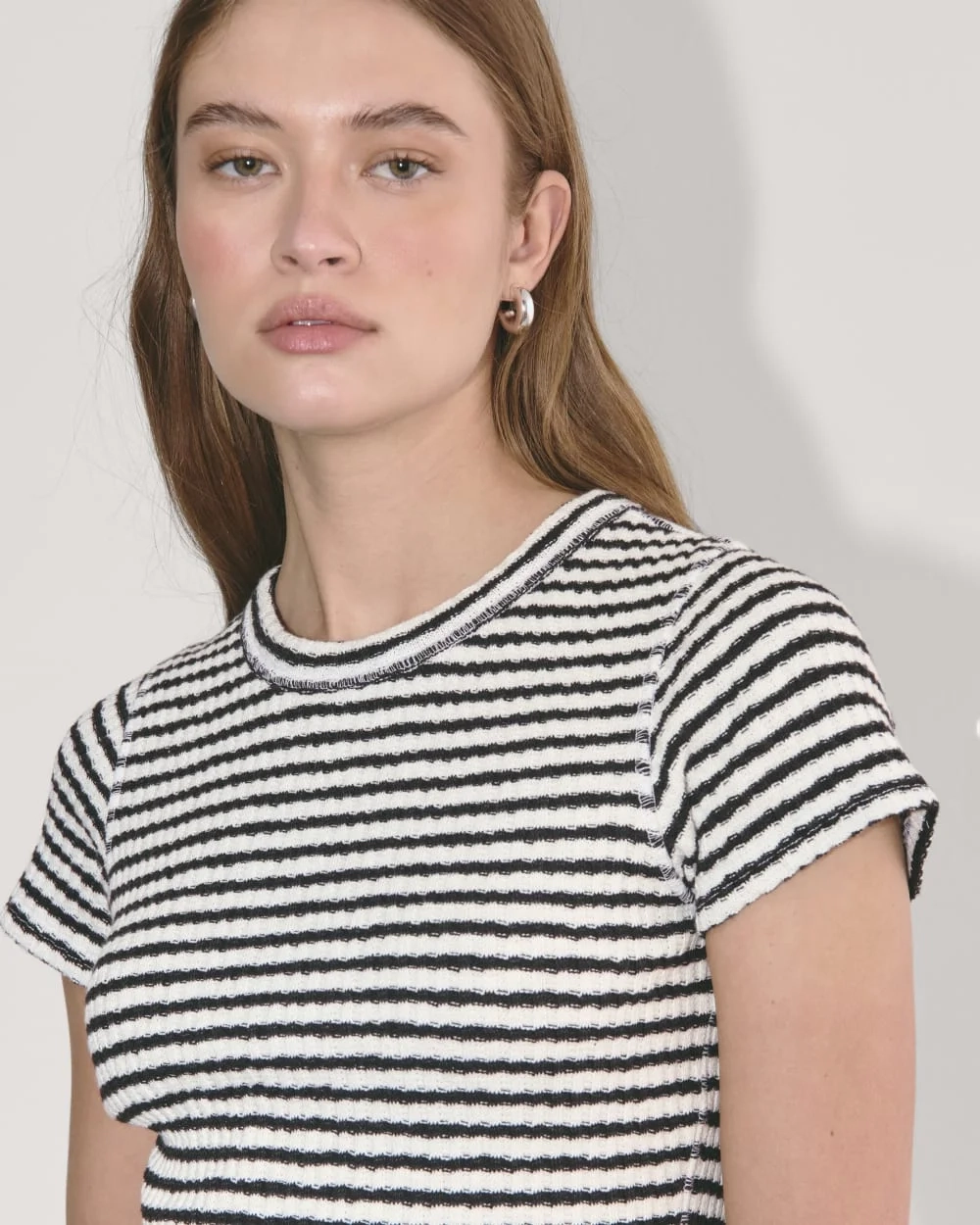 The Cozy Rib Tee | Black / Bone (5)