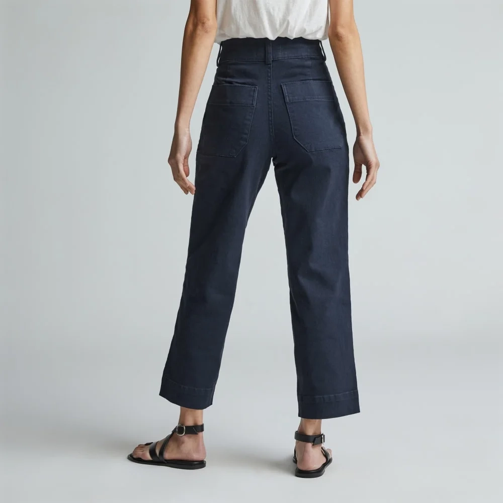 The Organic Straight-Leg Pant |  Navy (2)
