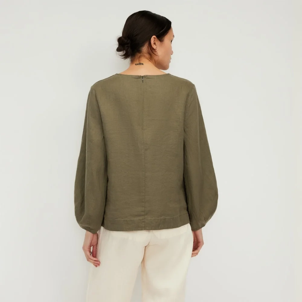 The Linen Long-Sleeve Top | Kalamata (4)