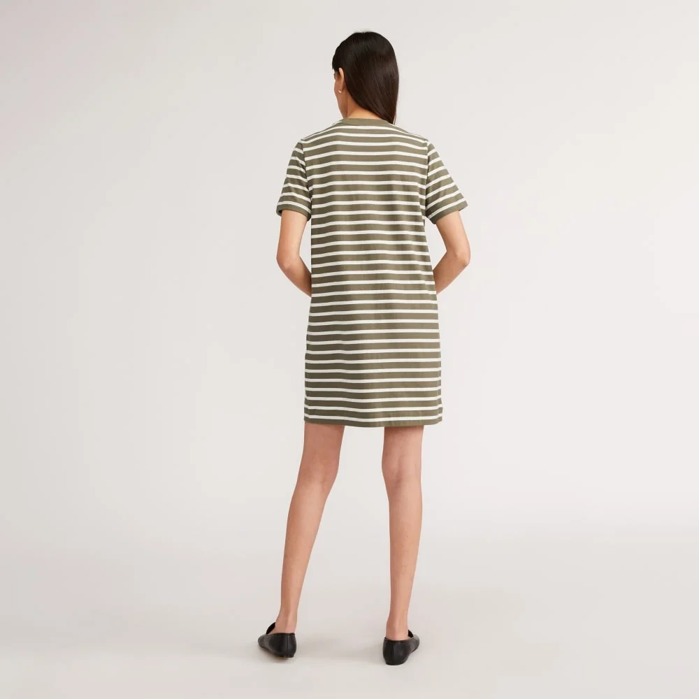 The Organic Cotton Weekend Tee Dress | Kalamata / Canvas Tan (3)