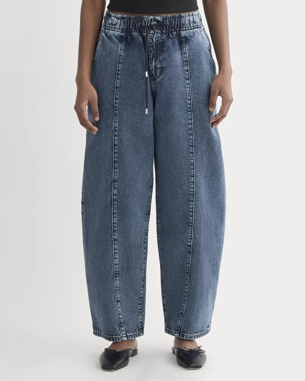 The Drawstring Baggy Jean | Mid Indigo (3)