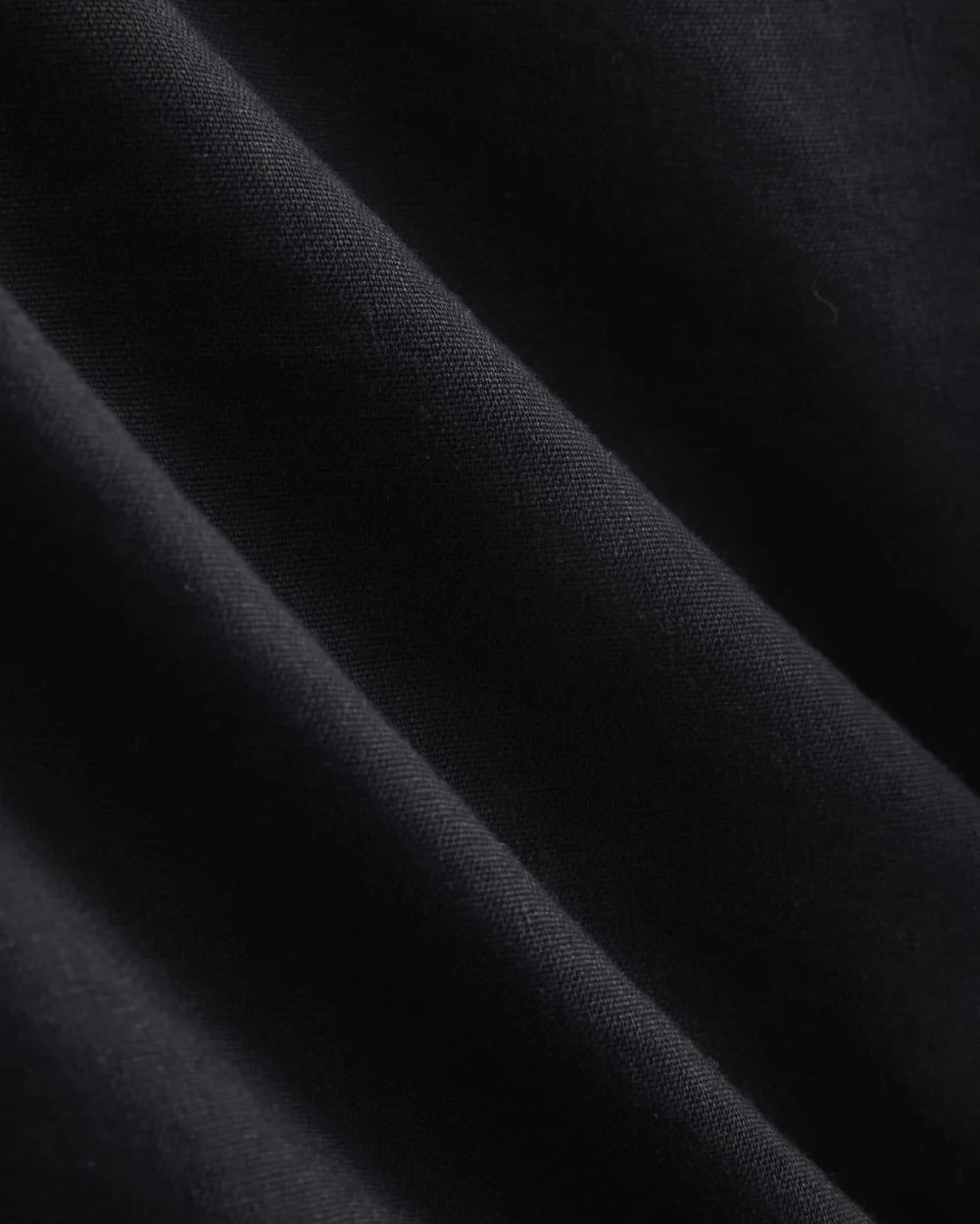 Tie-Neck Dress in Stretch Linen | Black (4)