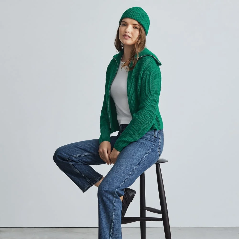 The Chunky Cardigan | Ultramarine Green (4)