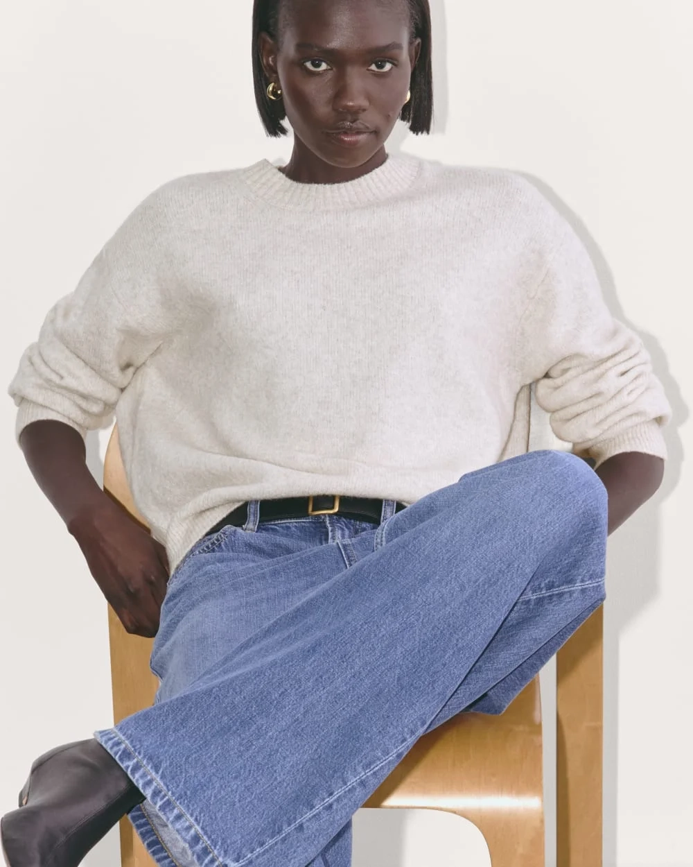 The Cocoon Crew in Plush Cotton | Heathered Oat (3)