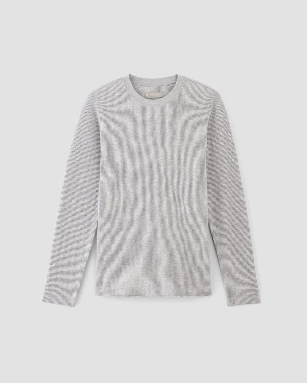 The Waffle Long-Sleeve Crew | Light Grey Donegal (3)